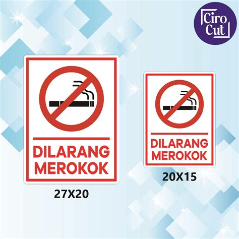 Jual Custom Akrilik Dilarang Merokok Sign Papan Akrilik Papan Tanda