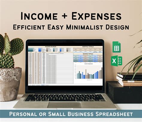 Income And Expense Small Business Tracker I Google Sheets Etsy