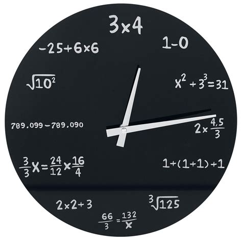 Reloj de pared de cristal Matemáticas