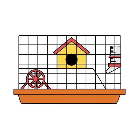 Vector illustration of hamster cage on white background. 10690301 ...