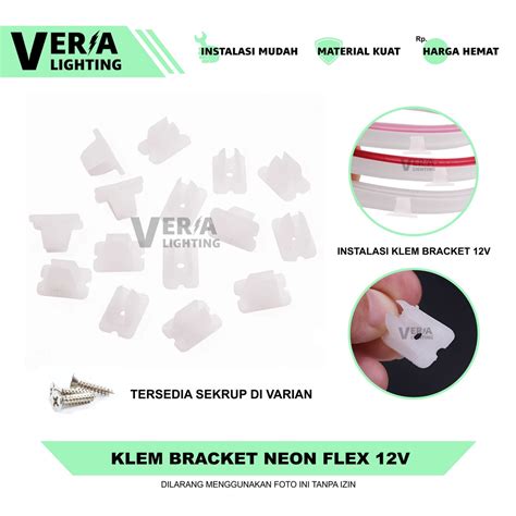 Jual Klem Lampu Neon Bracket Led Neon Flex Lampu Selang Smd Dc V