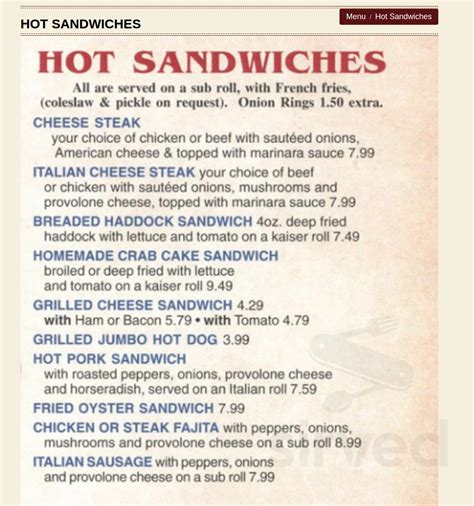 Centerville Diner Menus In Lancaster Pennsylvania United States