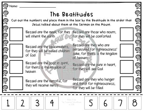 The Beatitudes Cut Paste Worksheet Pack Catholic Made By Teachers