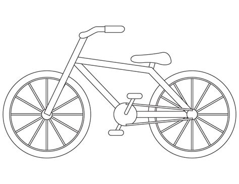 Desenhos de Uma Bicicleta Perfeita para Colorir e Imprimir - Colorir.Info