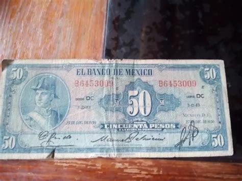 Billete 50 Pesos Ignacio Allende Año 1950 Escaso Meses sin intereses