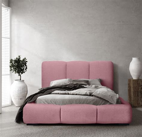 Polsterbett Doppelbett Gracia X Cm In Stoff Allora Rosa Breite