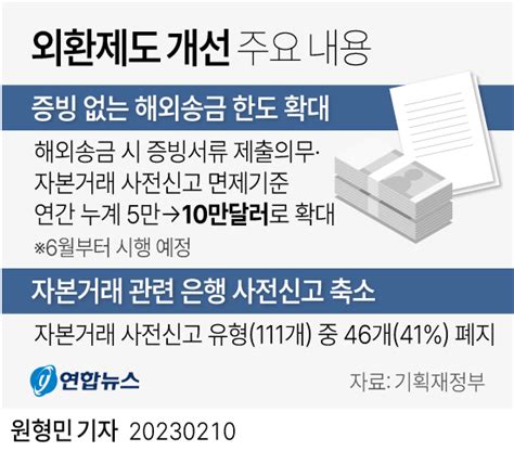 그래픽 외환제도 개선 주요 내용 연합뉴스