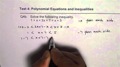 Solve Double Inequality With Variable On Each Side Q4b Test Advance