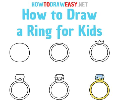 How to Draw a Ring Step by Step | Easy doodles drawings, Drawing ...