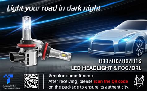 Sinoparcel 2024 Upgrade H11 LED Low Beam Headlight Bulb H11 H8 Fog