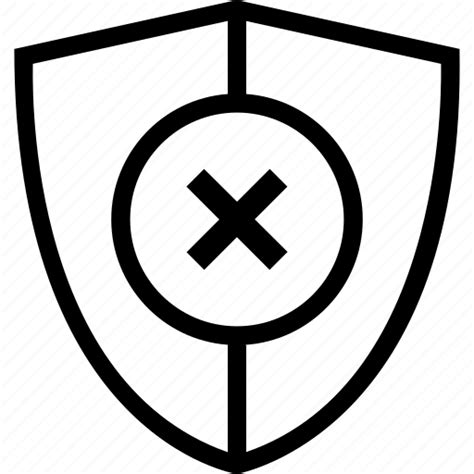 Antivirus Security Shield Unprotected Unsecure Vulnerable Icon