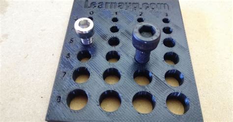 Hole Tolerance Gauge For Designing D Prints With Screws And Eccentric