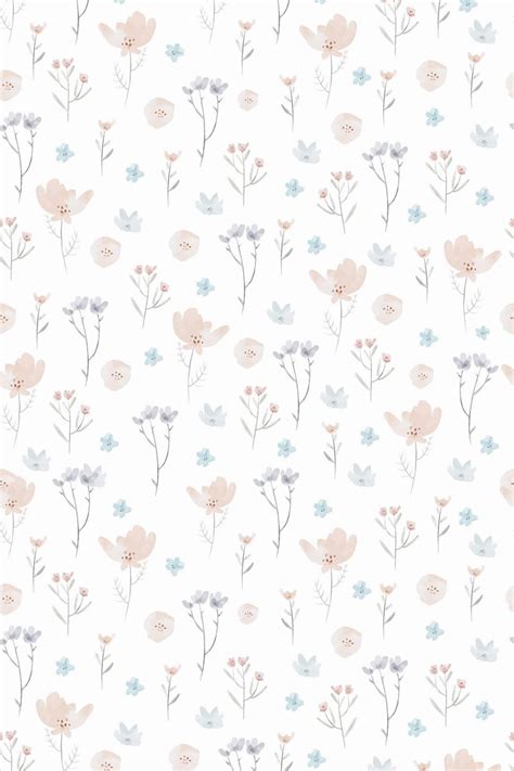 Small pastel flowers Peel and Stick Wallpaper or Non-pasted