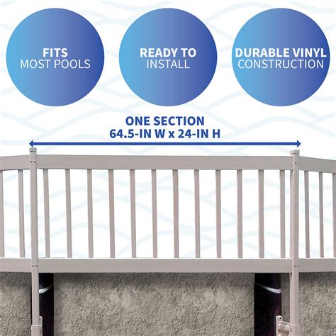 ground pool fence kit white blue wave products