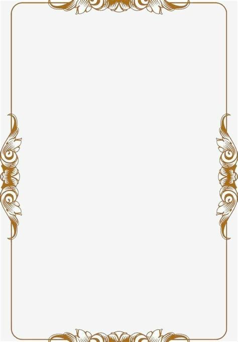 A Gold Frame With An Ornate Design On The Bottom And A White