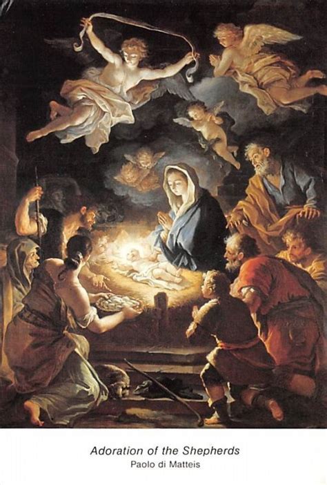 Adoration Of The Shepherds Paolo Di Matteis Topics Other Postcard