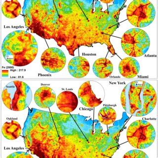 Predicted Annual Mean PM2 5 Iron Ng M 3 Across The US Non Urban And