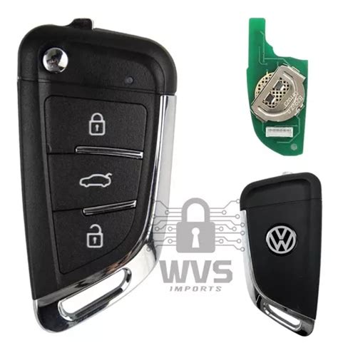 Chave Canivete Completa Alarme Original Vw G5 Gol Polo Fox G