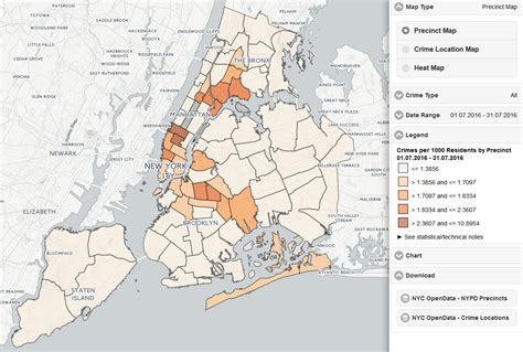 New York City crime map - Vivid Maps