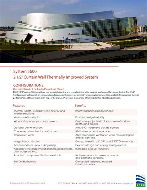 PDF System 5600 2 1 2 Curtain Wall Thermally Improved System 250 Pdf