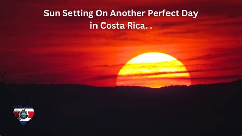 Costa Rica Pura Vida Lifestyle Sun Setting On Another Perfect Day In