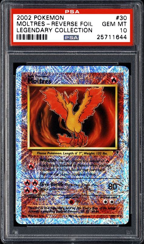 2002 Nintendo Pokemon Legendary Collection Moltres-Reverse Foil | PSA ...