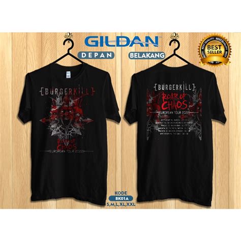 Jual Kaos Burgerkill European Tour 2022 Roar Of Chaos Original Gildan