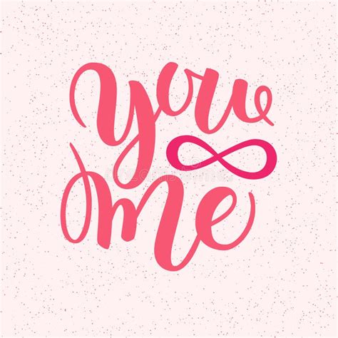 You And Me Modern Calligraphy Lettering Design For Typography Poster