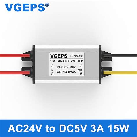 Ac 24v To Dc 5v Power Converter Ac6~30v To Dc5v Monitoring Power Supply ...