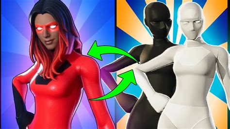 How To Get All White And All Black On Every Superhero Skin In Fortnite Youtube