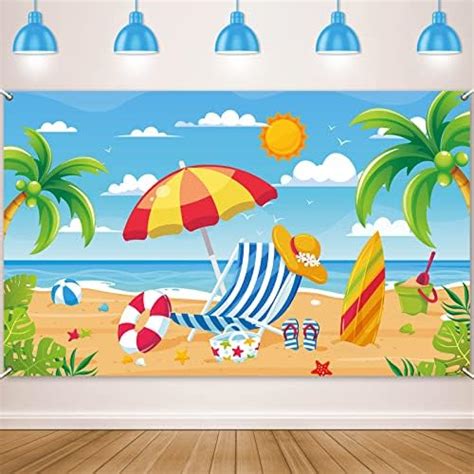 Amazon Summer Beach Backdrop For Hawaiian Party Decorations Pool