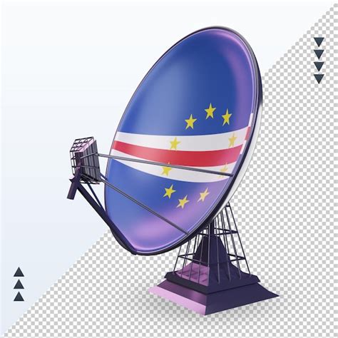 3d satélite bandera de cabo verde renderizado vista derecha Archivo