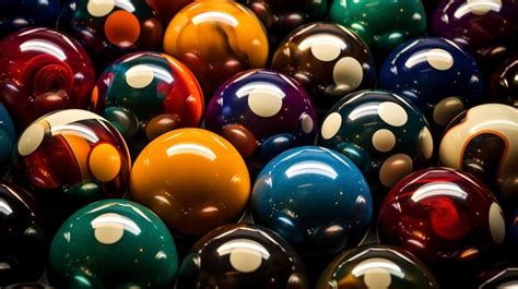 Premium AI Image | An abstract image of billiard balls forming interesting patterns on the table