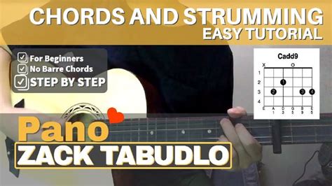 Zack Tabudlo Pano Easy Guitar Chords Tutorial Step By Step For