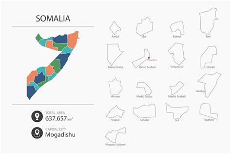 Mapa De Somalia Con Mapa Detallado Del Pa S Elementos Del Mapa De