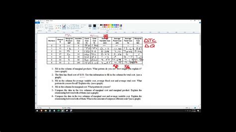 How To Calculate Marginal Product To Get Mc And Atc Youtube