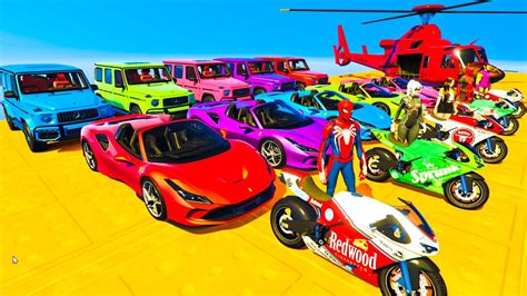 Gta V Mega Ramp On Bikes Fighter Jets And Boats By Trevor And Friends