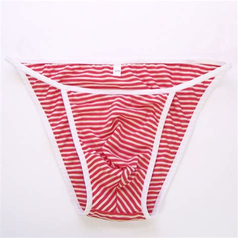 K C Hot Men S Sexy Tanga String Bikini Contoured Pouch Stripes Poly