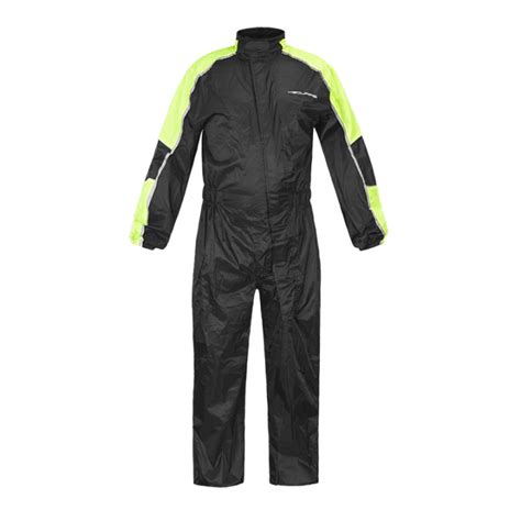 Costum Ploaie Negru Galben Fluo Moto Atv Scuter