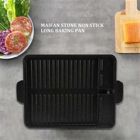 Portable Korean Bbq Grill Pan Non Stick Grill Plate Gas Stove Cooker