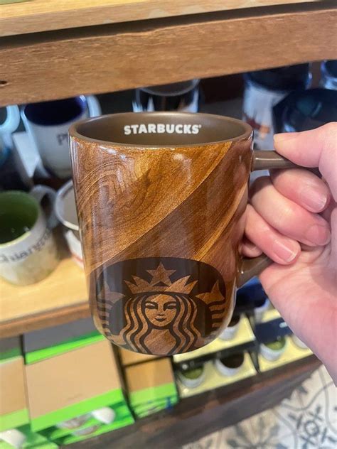 星巴克 Starbucks 泰國限定木紋馬克杯 家具及居家用品 廚具和餐具 水杯、水壺在旋轉拍賣