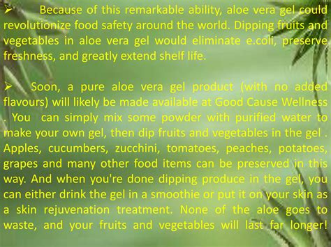 Uses Of Aloe Vera Ppt