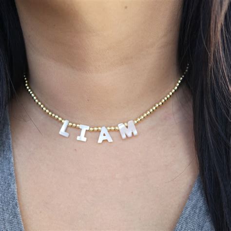 Kralen Eerste Naam Ketting Gepersonaliseerde Sieraden Letter Eerste