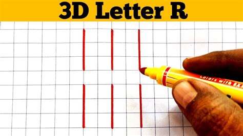 How To Draw 3d Letter R 3d Letter R 3d Drawing Youtube