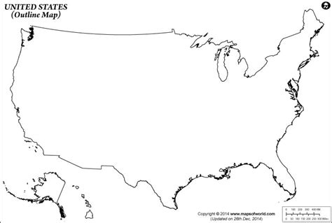 Unlabeled Map Of United States Map