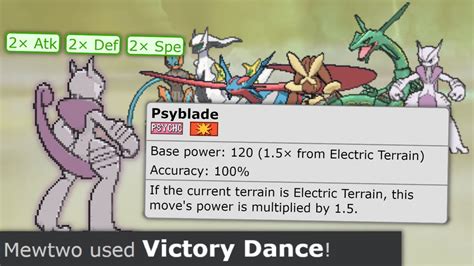 Victory Dance Mega Mewtwo X Pokemon Showdown Balanced Hackmons Sweep