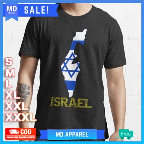 Jual Kaos Baju Map Of Israel Inscription In Gold 336830 Premium