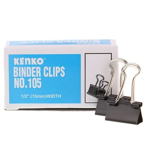 Jual Binder Clip 105 Kenko Kotak Isi 12 Pcs Di Lapak Paperking