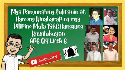 AP6 Q4 Week 6 Mga Pangunahing Suliranin At Hamon Ng Mga Pilipino Mula