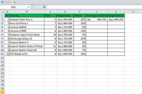 Cara Mudah Menghitung Diskon Di Excel Empatdio